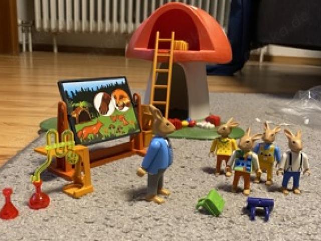 Playmobil 4455 Osterhasen Hasenschule mit Pilzhaus - 1